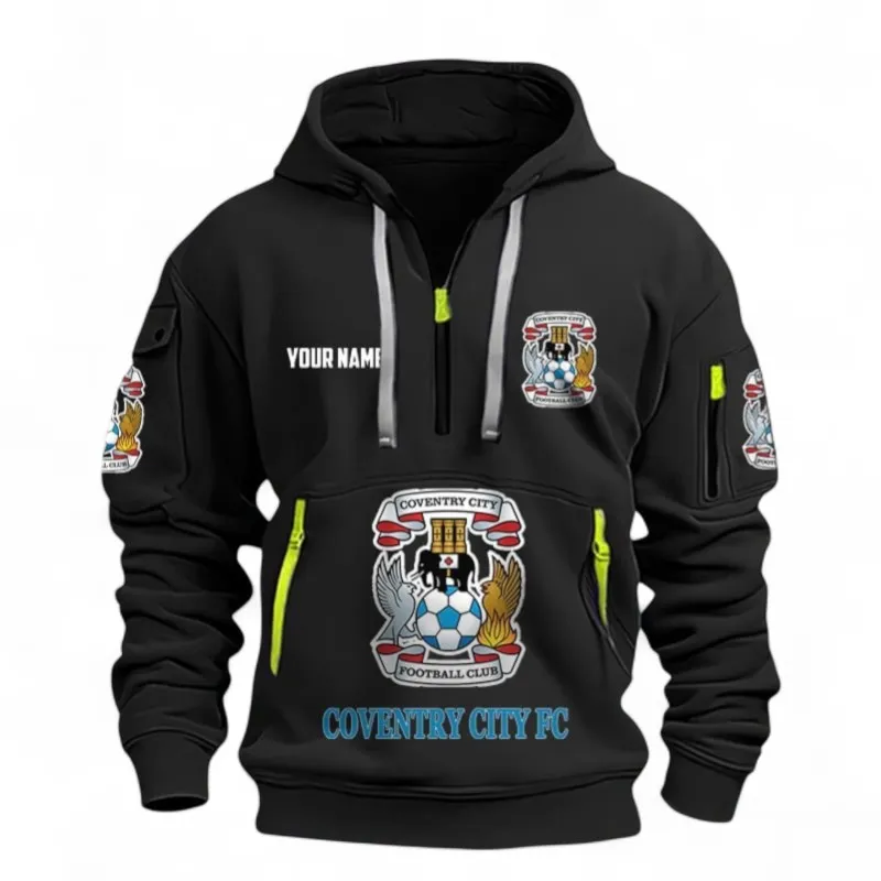 Everyday Fans Hoodie Half Zipper, Performance Fan Hoodie EPL116 - Black
