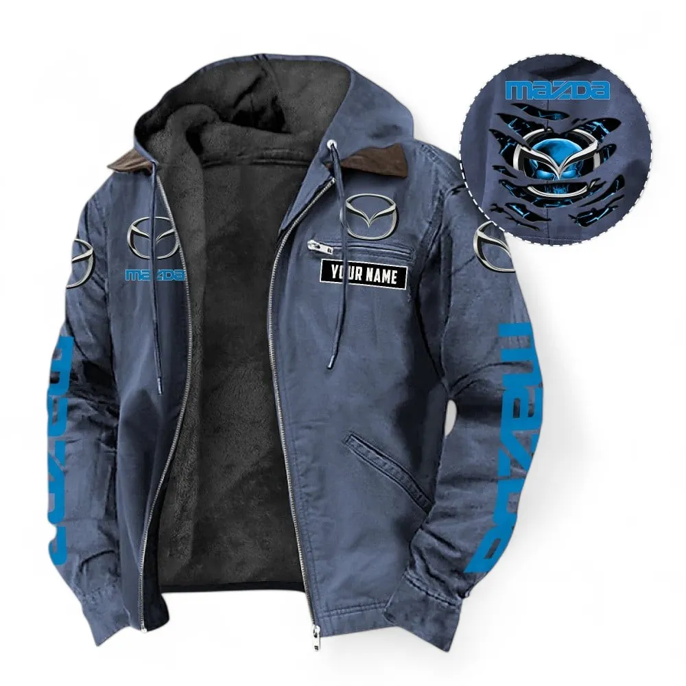 Everyday Vehicle Hooded And Flannel Hoodie, Sporty Urban Comfort Hoodie For Car Lovers CAR391 - Navy Blue - Image 2