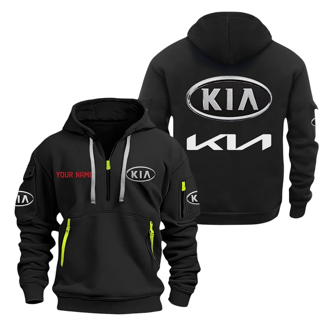 Everyday Vehicle Hoodie Half Zipper, Lifestyle Fan Half-Zip Hoodie CAR200 - Black - Image 2