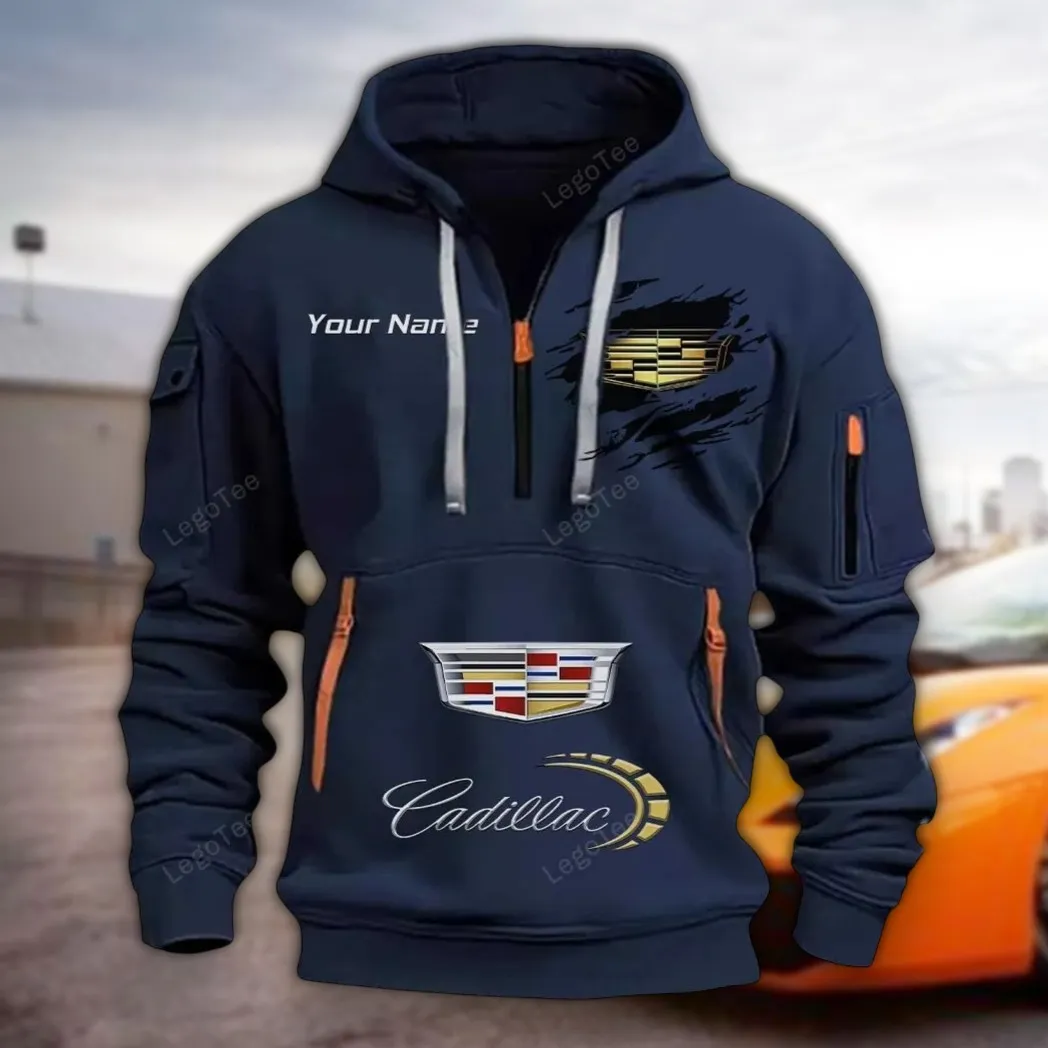 Executive Car Hoodie Half Zipper, Active Supporter Half-Zip Hoodie CAR113 - Navy