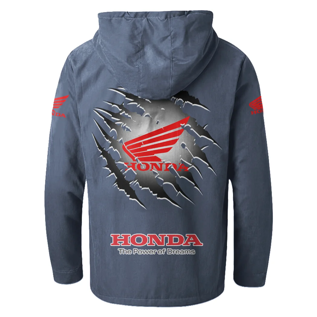 Family Car Flannel Hoodie, Rugged Rider Flannel HVN1327HO - Navy Blue - Image 4