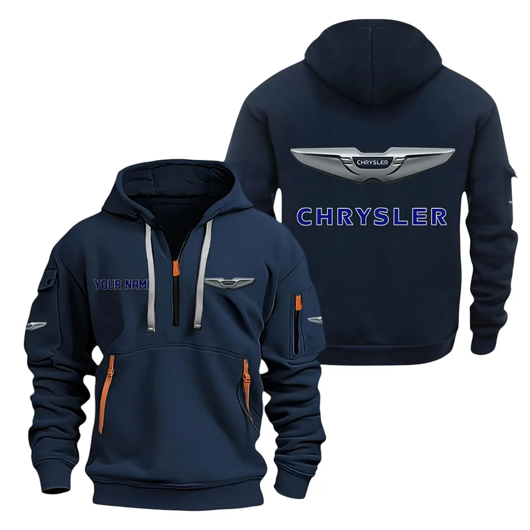 Family Car Hoodie Half Zipper, Supporter Spirit Hoodie CAR200 - Navy - Image 2