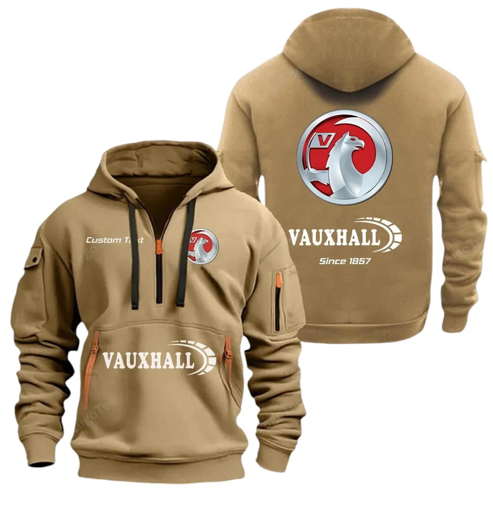 Family Hatchback Hoodie Half Zipper, Performance Fan Hoodie CAR052 -Khaki - Image 2