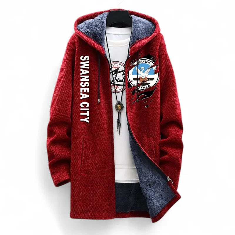 Fan Lifestyle Club Fleece Windbreaker Jacket, Cozy Sports Fan Gear EPL127 - Red - Image 2