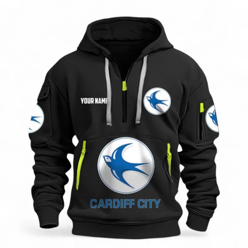 Fan Lifestyle Hub Hoodie Half Zipper, Performance Fan Hoodie EPL116 - Black