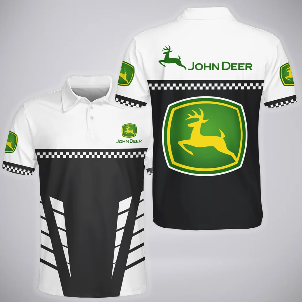 Farm Work Machine Polo Shirt Exclusive Logo, Sporty Urban Button Shirt HVN1385JD - Image 2