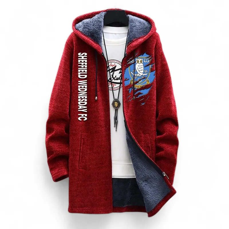 Fast Break Army Fleece Windbreaker Jacket, Warmth & Style Jacket EPL127 - Red - Image 2