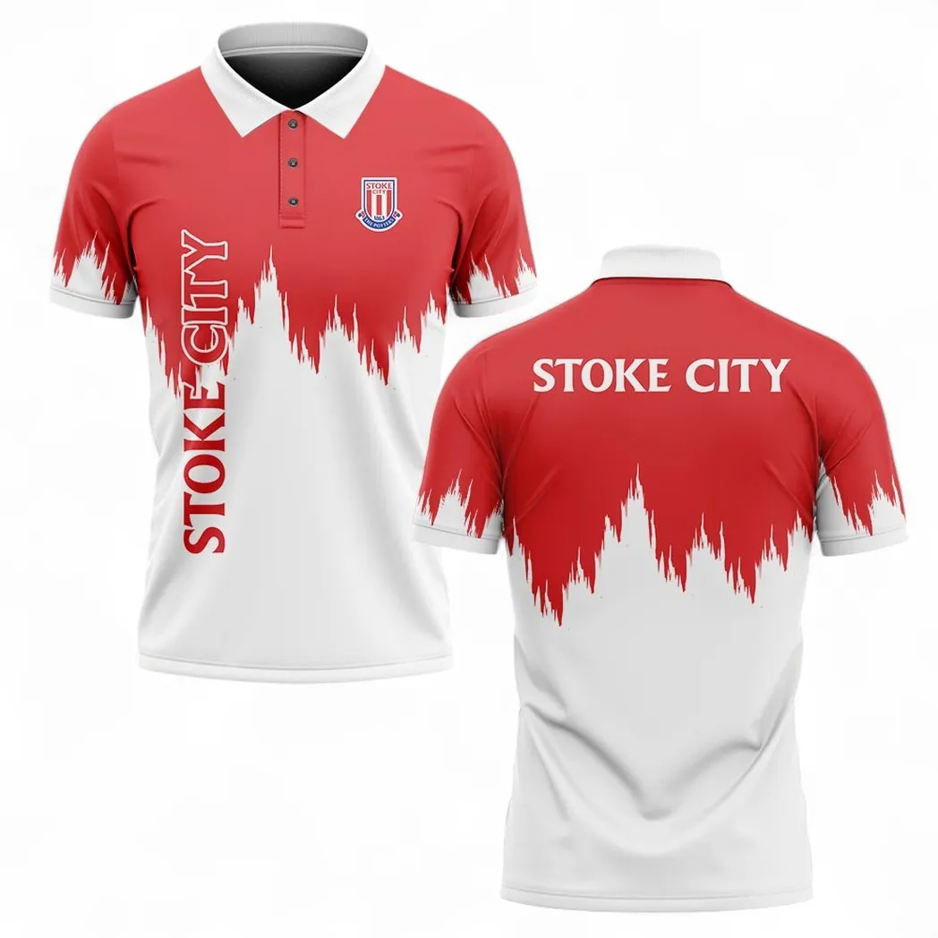 Football Club Polo Shirt, Full Print Design Button Shirt For Fan Sport EPL200