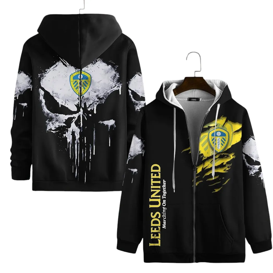 Football Club Zipper Hoodie, All Over Print Hoodie For Sport Lovers SPO171