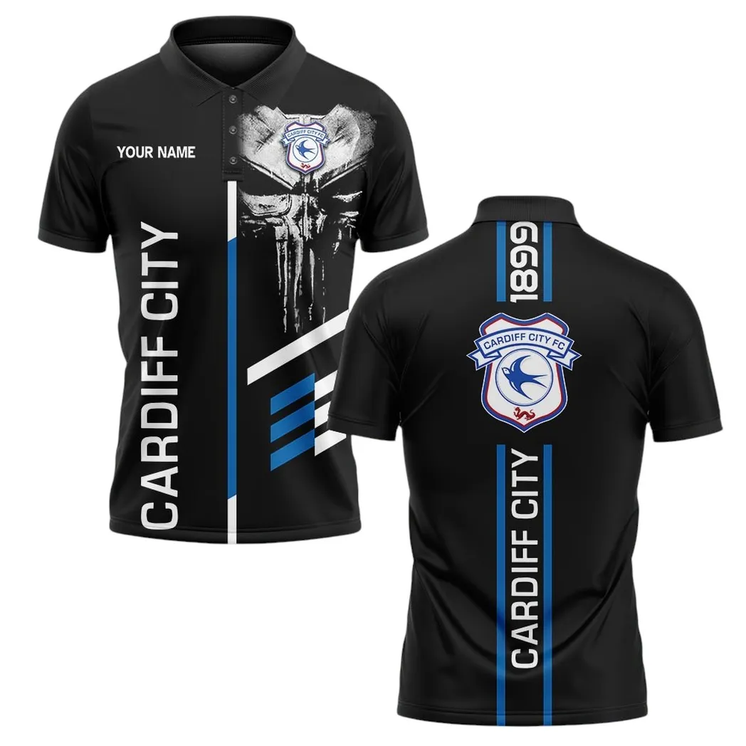 Football Crew Polo Shirt, Full Print Design Button Shirt For Fan Sport DEPL65