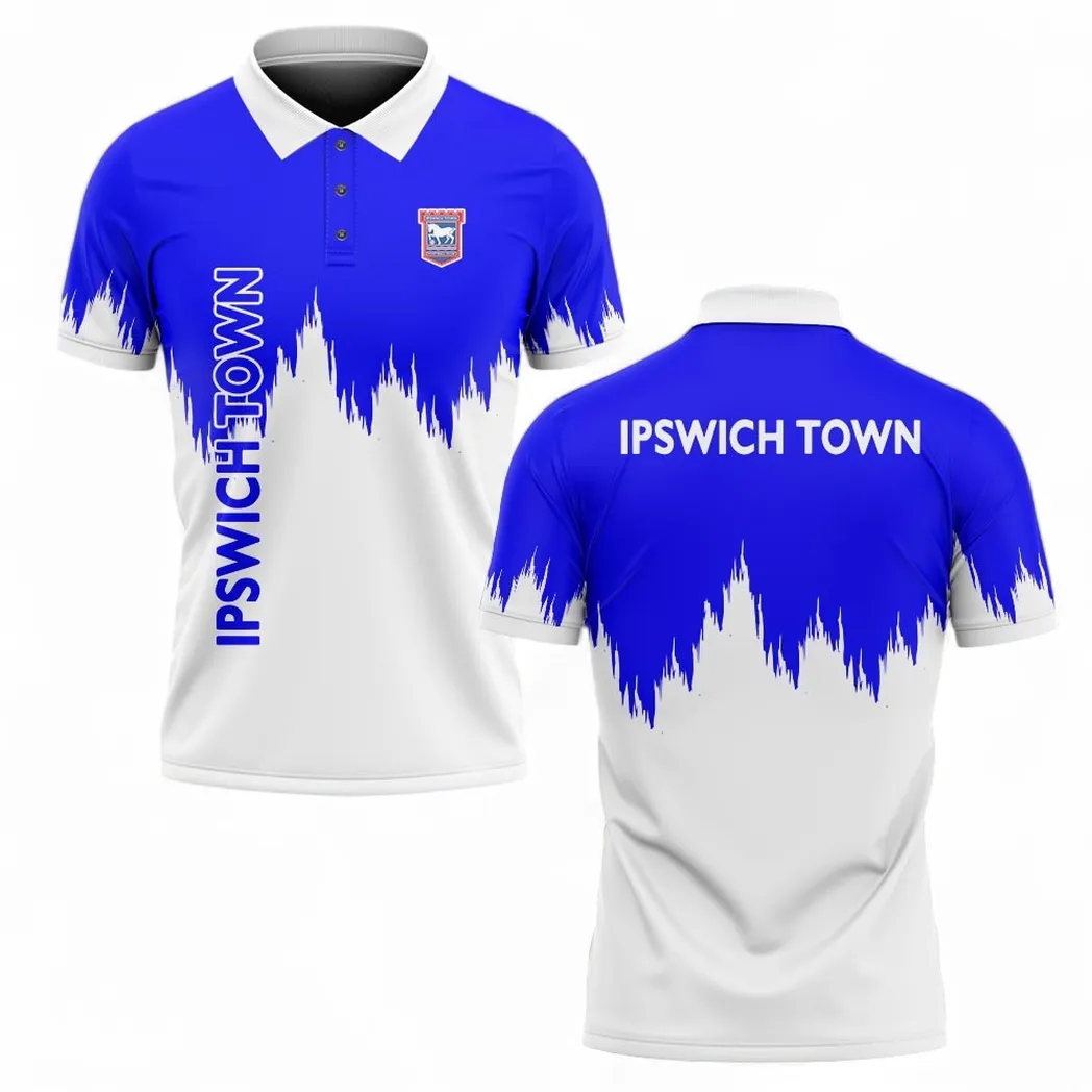 Football Crew Polo Shirt, Full Print Design Button Shirt For Fan Sport EPL200