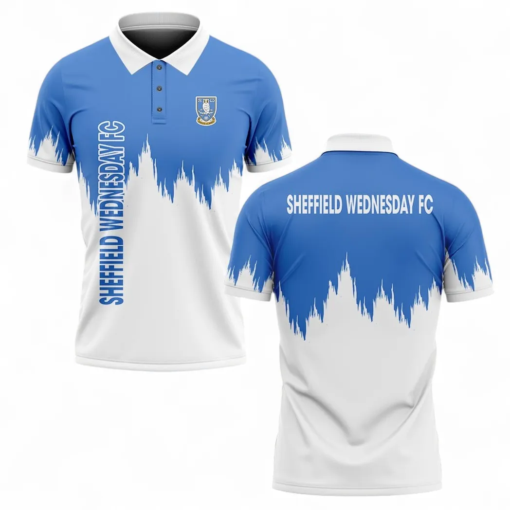 Football Crew Polo Shirt, Full Print Design Button Shirt For Fan Sport EPL200