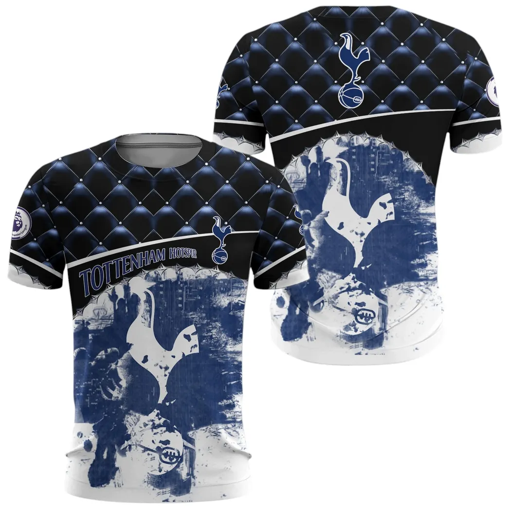 Football Crew T-Shirt, Bold All Over Print Fan Tee For Game Day SPO131