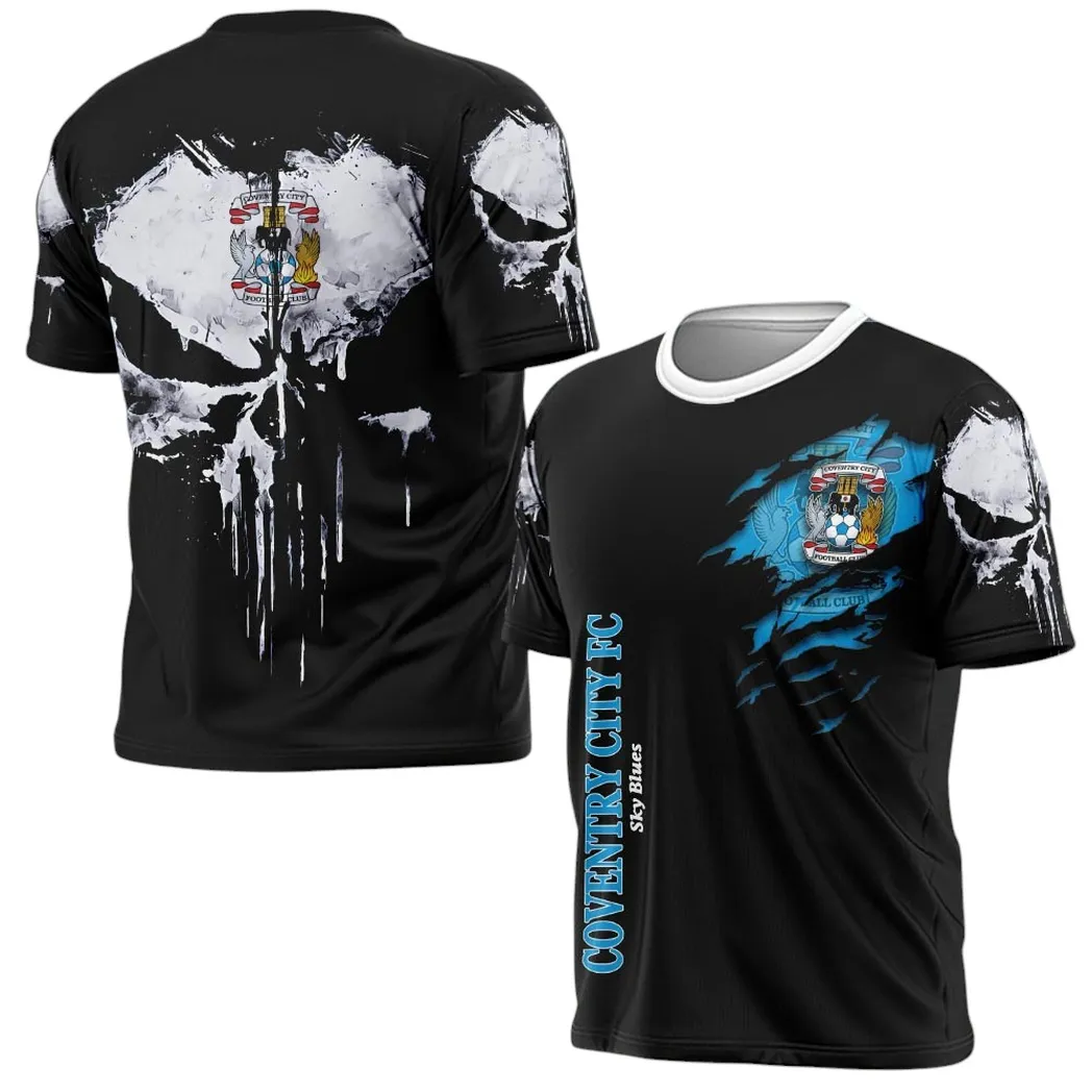 Football Crew T-Shirt, Bold All Over Print Fan Tee For Game Day SPO171