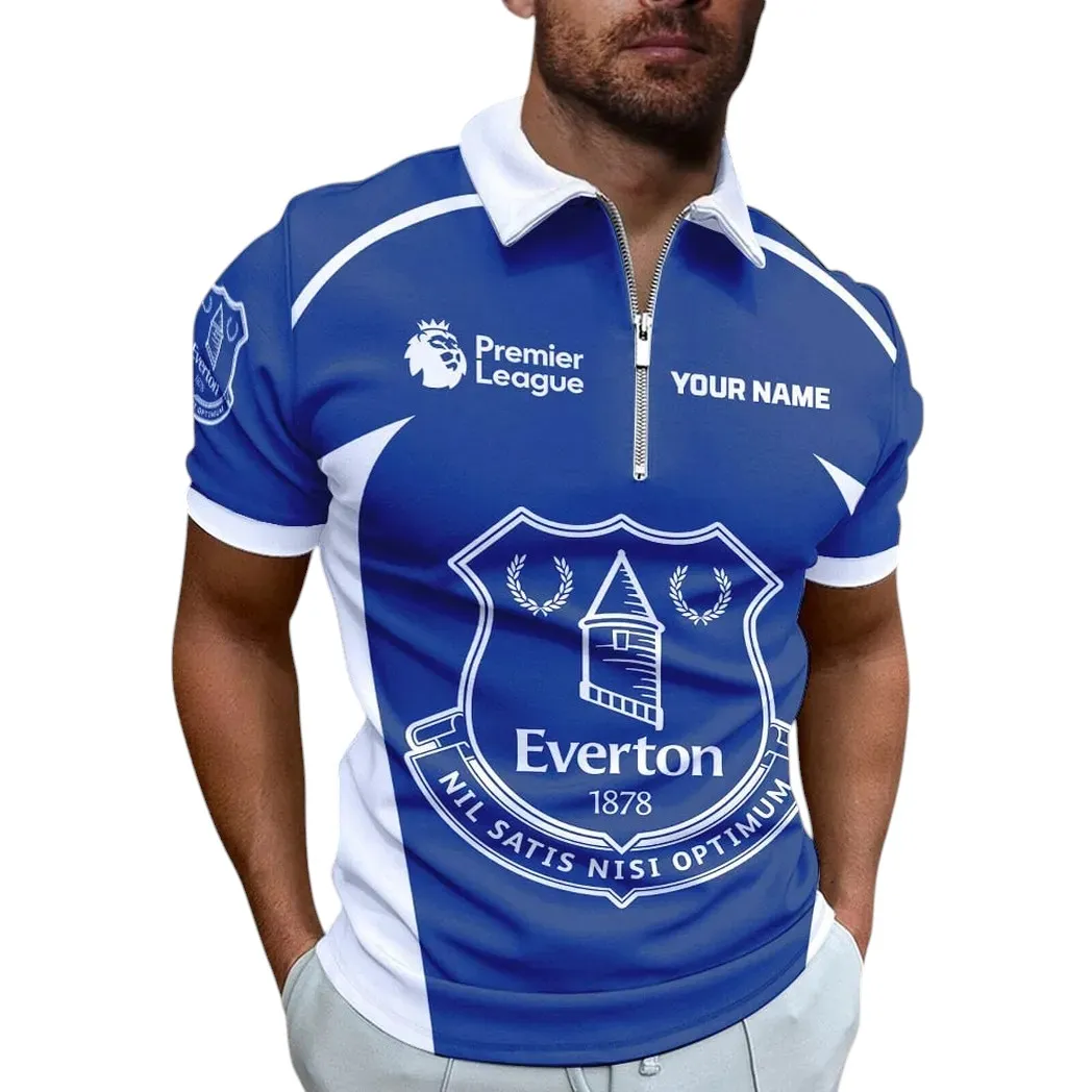 Football Crew Zipper Polo Shirt, Sport Fan Polo For Game-Day Style SPO071