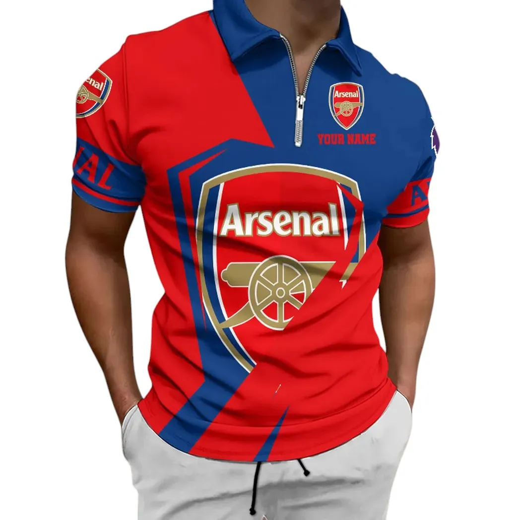 Football Crew Zipper Polo Shirt, Stylish Polo For Loyal Sport Fans SPO071 - Image 2