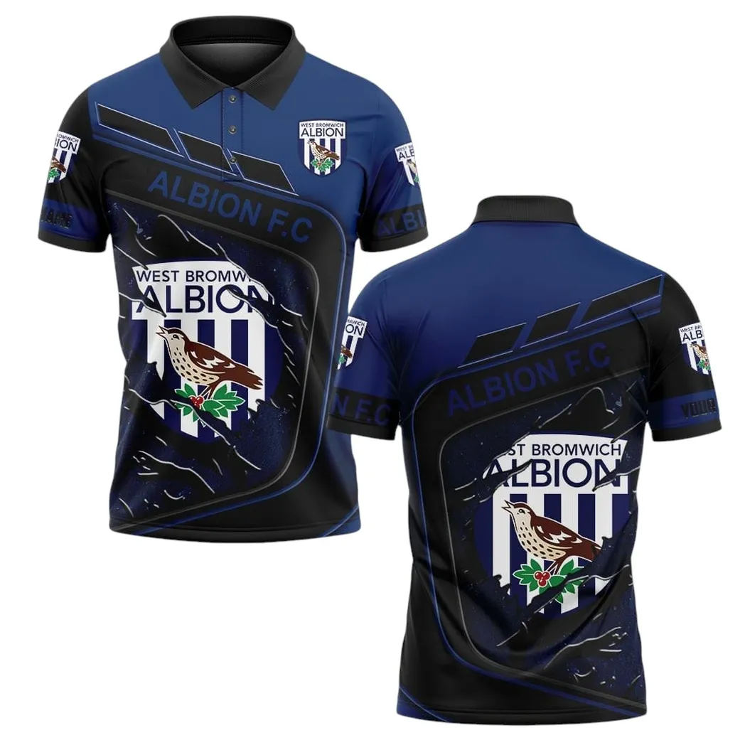 Football Squad Polo Shirt, Full Print Design Button Shirt For Fan Sport DEPL60