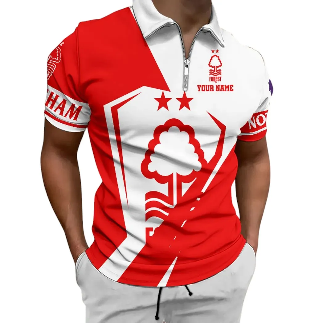Football Squad Zipper Polo Shirt, Athletic Fan Polo With Modern Style SPO071 - Image 2