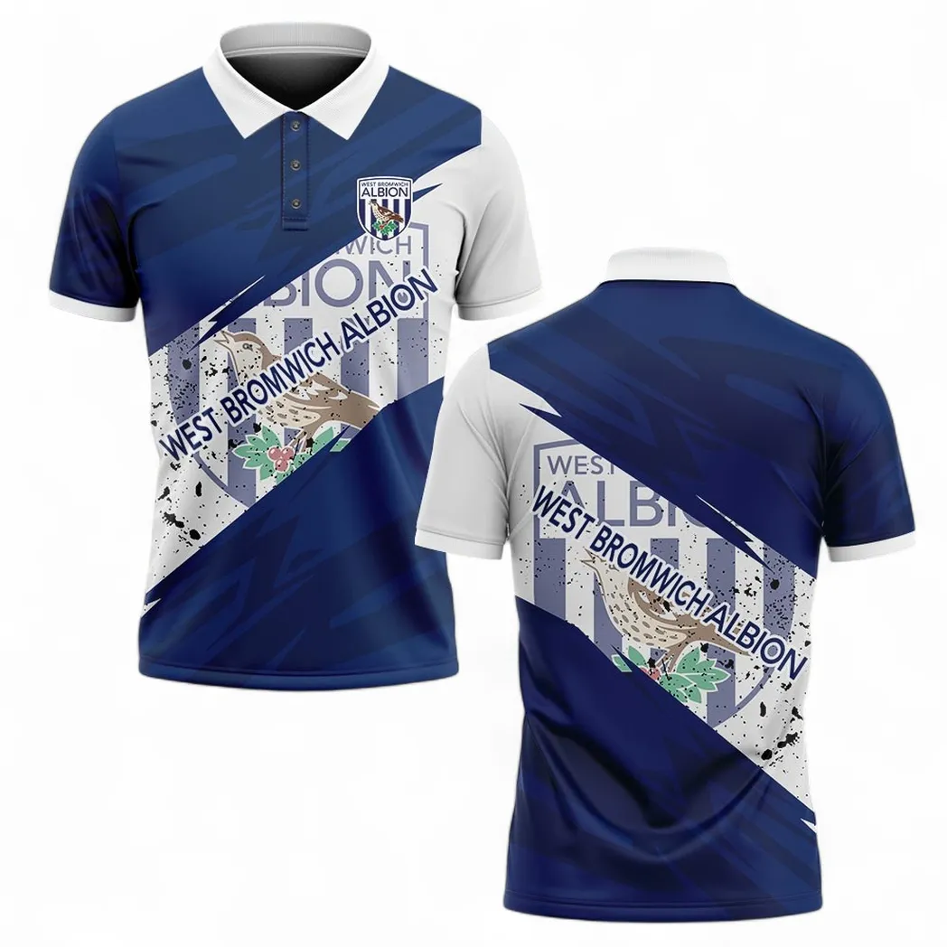 Football Team Polo Shirt, Full Print Design Button Shirt For Fan Sport EPL210
