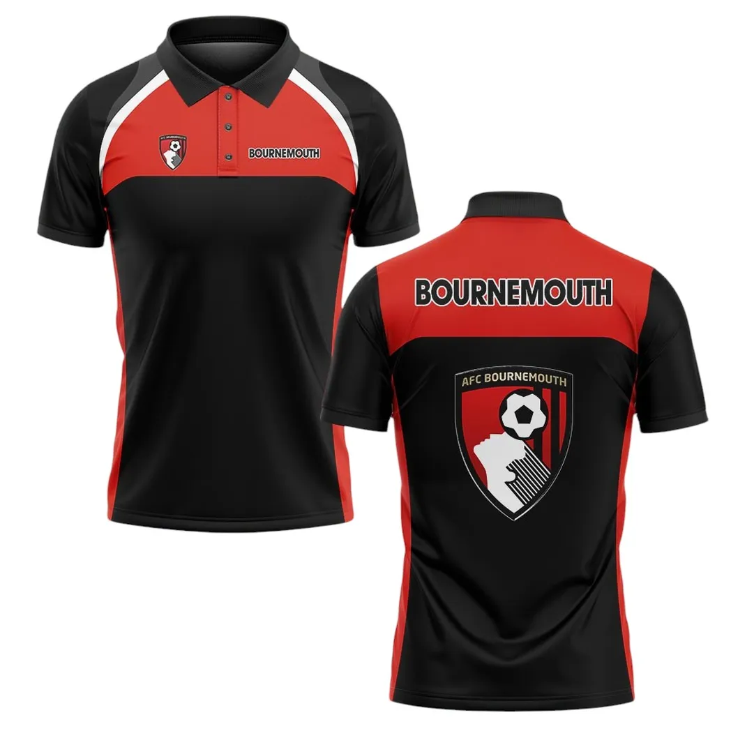 Football Team Polo Shirt, Full Print Design Button Shirt For Fan Sport EPL220