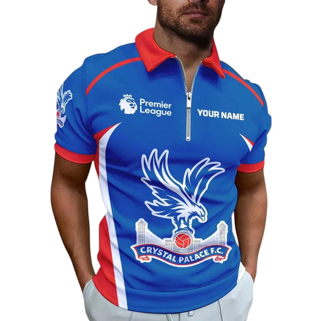 Football Team Zipper Polo Shirt, Sport Fan Polo For Game-Day Passion SPO071