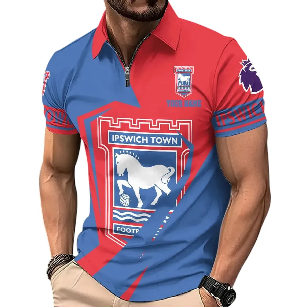 Football Zipper Polo Shirt, Stylish Polo For Loyal Sport Fans SPO071