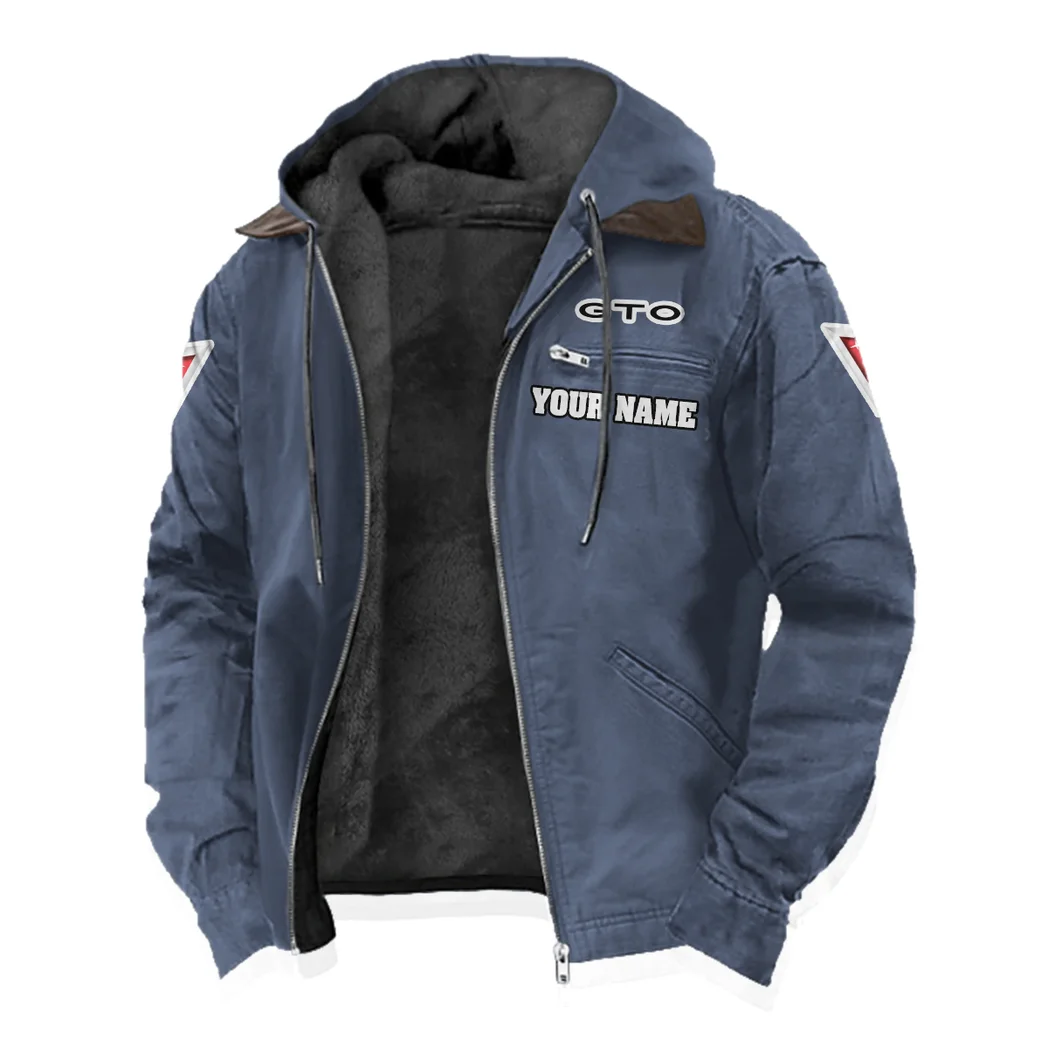 Grand Tourer Flannel Hoodie, Bold Driver's Flannel HVN1327PG - Navy Blue - Image 3