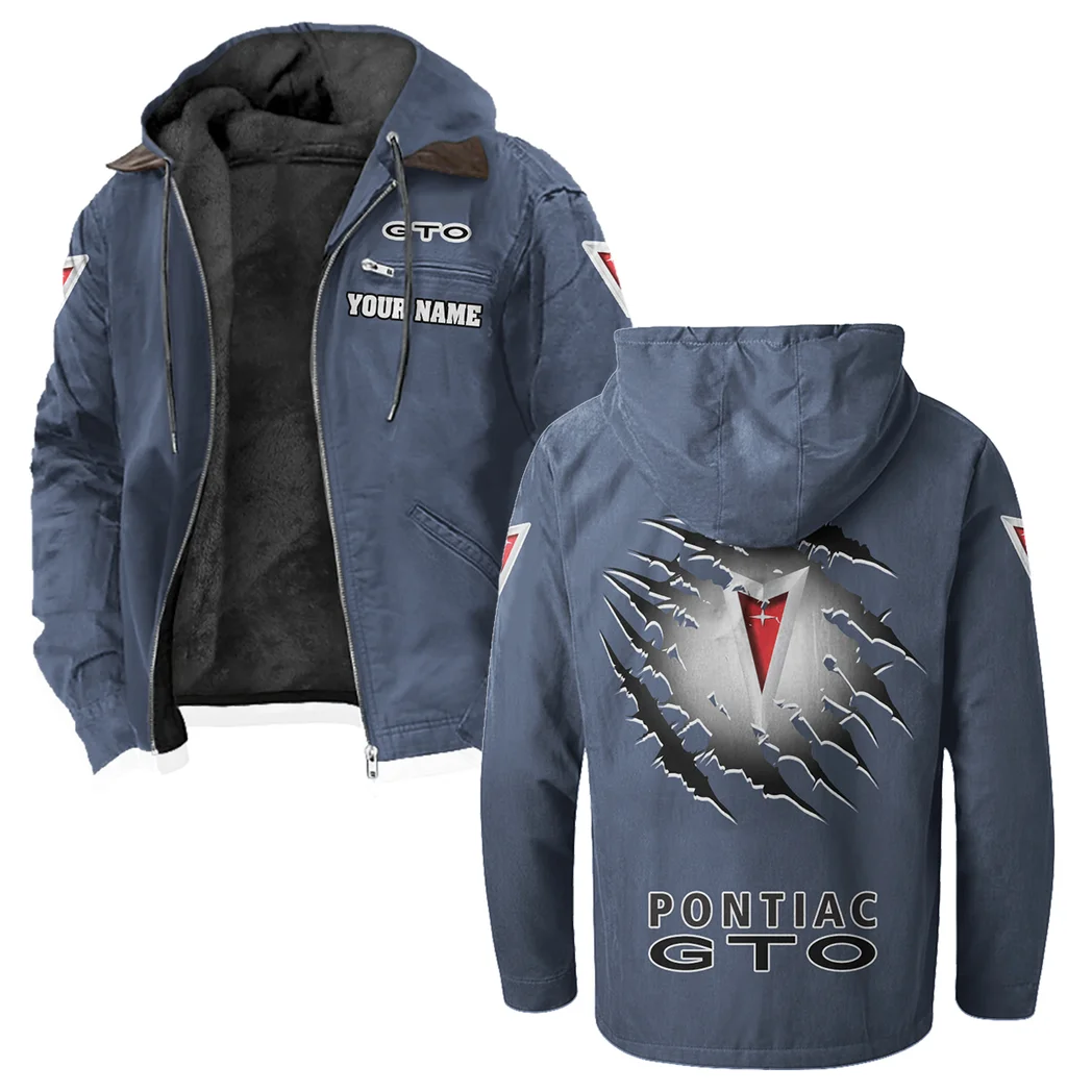 Grand Tourer Flannel Hoodie, Bold Driver's Flannel HVN1327PG - Navy Blue - Image 2