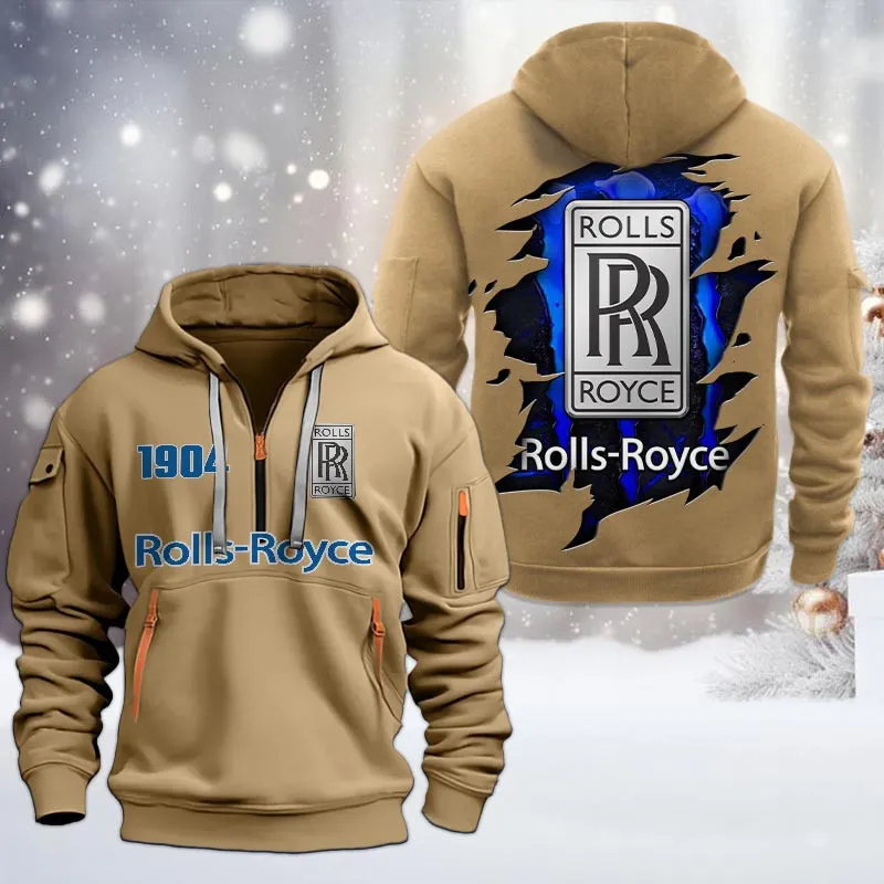 Grand Touring Car Hoodie Half Zipper, True Fan Hoodie CAR198 - Khaki - Image 2