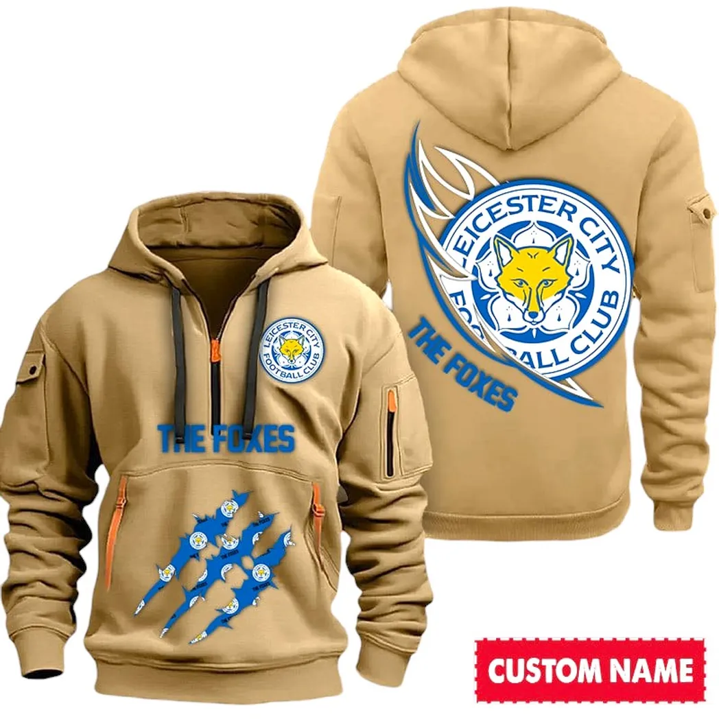Heritage Blue Pride Hoodie Half Zipper, Supporter Spirit Hoodie SPO012 - Khaki