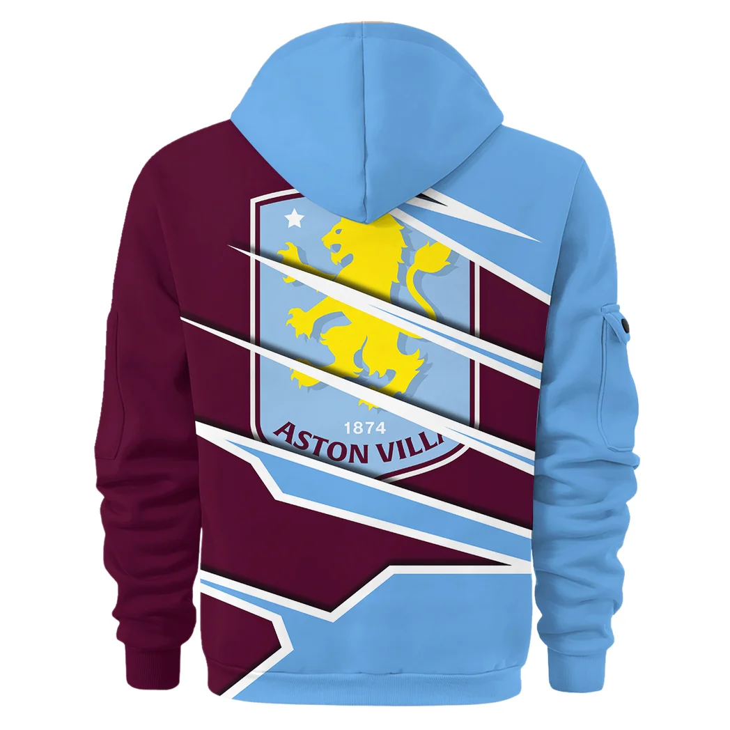 Heritage Claret Squad Hoodie Half Zip 3D, Sporty Fan Half-Zip Hoodie HVN1316AV - Image 3