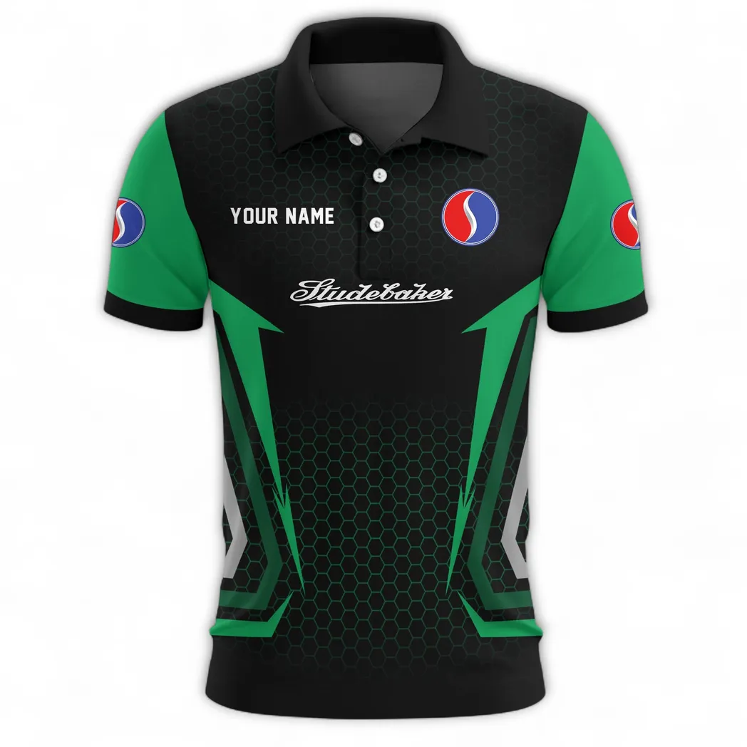 Heritage Sedan Polo Shirt, Durable Streetwear Button Shirt CAR526 - Green - Image 2