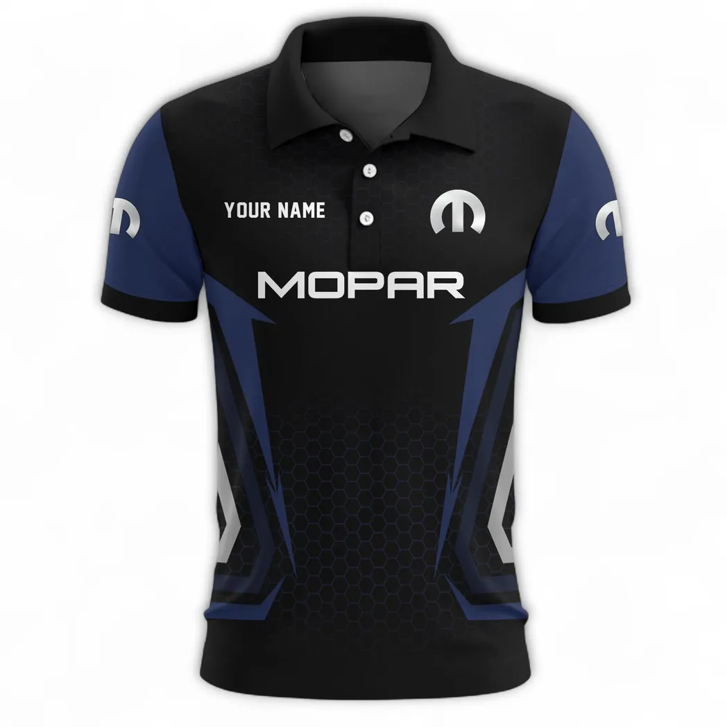 High-Performance Mods Polo Shirt, Lightweight Comfort Button Shirt CAR526 - Navy - Image 2
