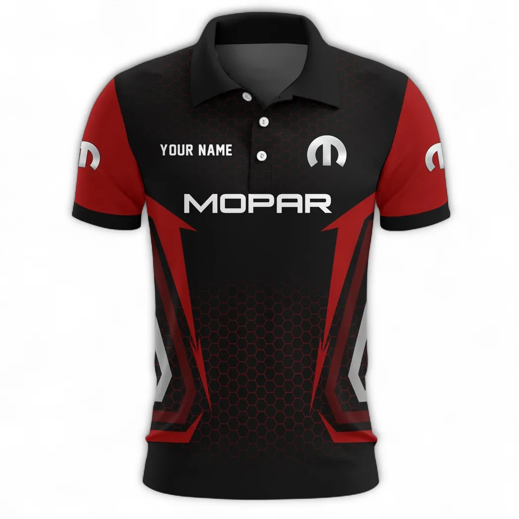 High-Performance Mods Polo Shirt, Lightweight Comfort Button Shirt CAR526 - Red - Image 2