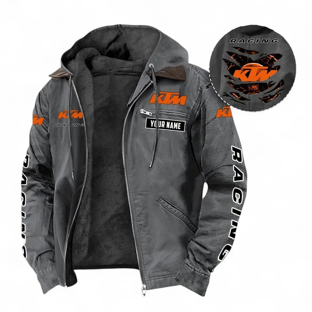 High-Performance Off-Roader Hooded And Flannel Hoodie, Sporty & Street-Ready Hoodie For Car Lovers CAR391 - Gray - Image 2