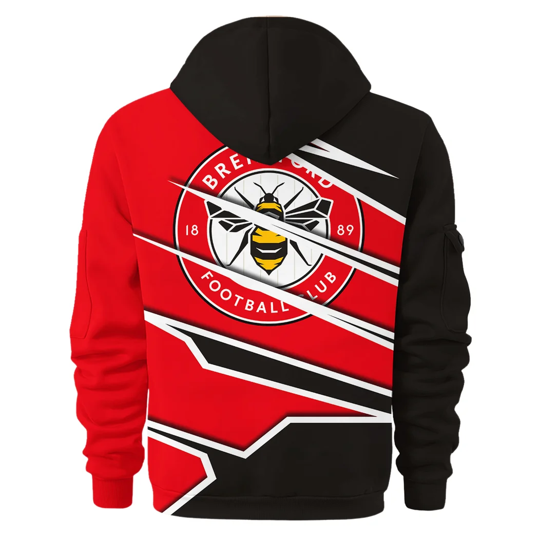 Hive Squad Hoodie Half Zip 3D, Sport Spirit Hoodie HVN1316BR - Image 3