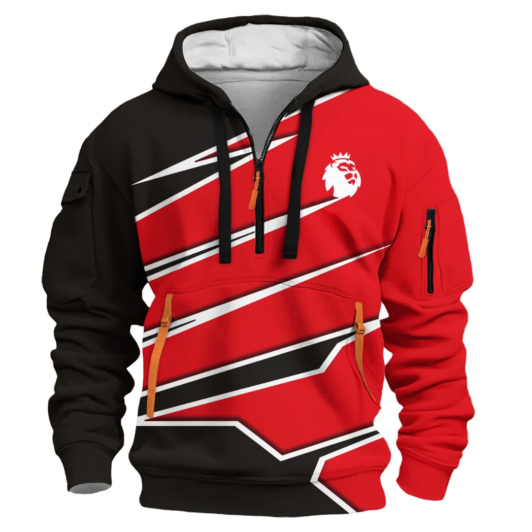 Hive Squad Hoodie Half Zip 3D, Sport Spirit Hoodie HVN1316BR - Image 2