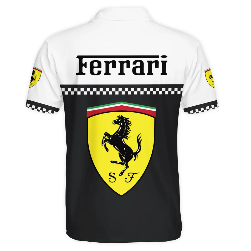 Italian Supercar Polo Shirt Exclusive Logo, Urban Comfort Button Shirt HVN1385FE - Image 4