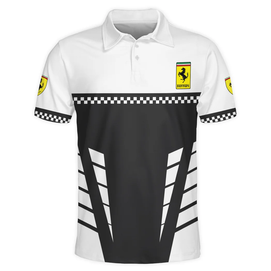 Italian Supercar Polo Shirt Exclusive Logo, Urban Comfort Button Shirt HVN1385FE - Image 3