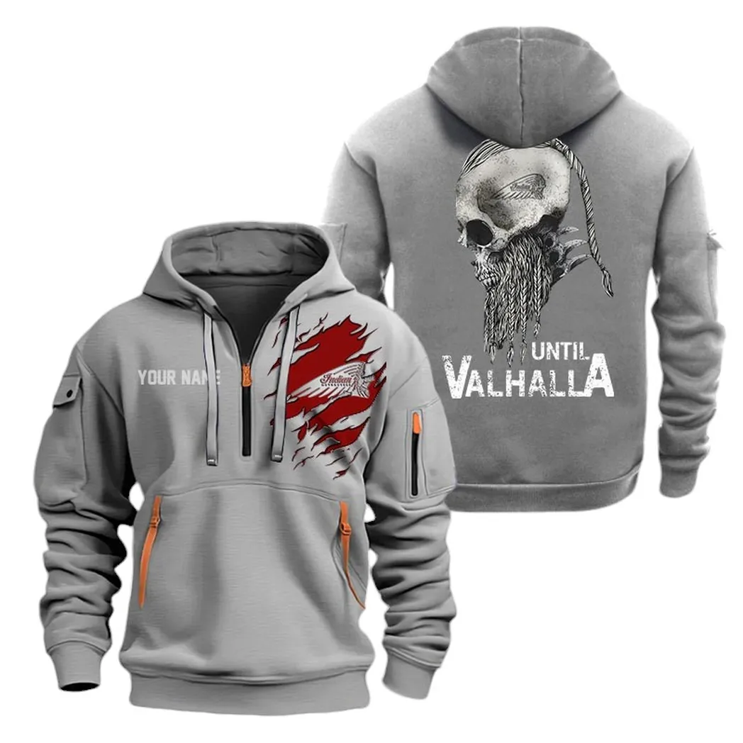 Legendary Touring Ride Hoodie Half Zipper, Streetwear Fan Hoodie CAR072 -Gray - Image 2