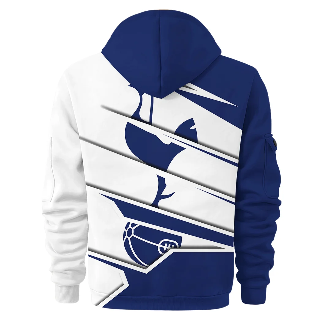 Lilywhite Spirit Hoodie Half Zip 3D, Game Day Half-Zip Hoodie HVN1316TH - Image 3