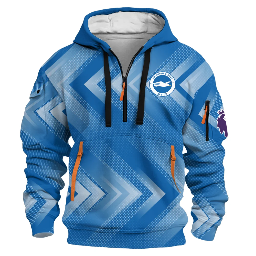 Loyal Blue Crew Hoodie Half Zip 3D, Lifestyle Fan Half-Zip Hoodie HVN1319BH - Image 2