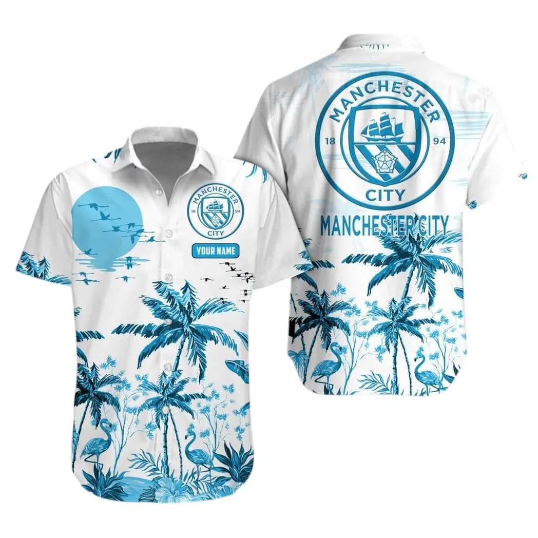 Blue Shirt Side Hawaiian Shirt, Sport Culture Button Shirt EPL020