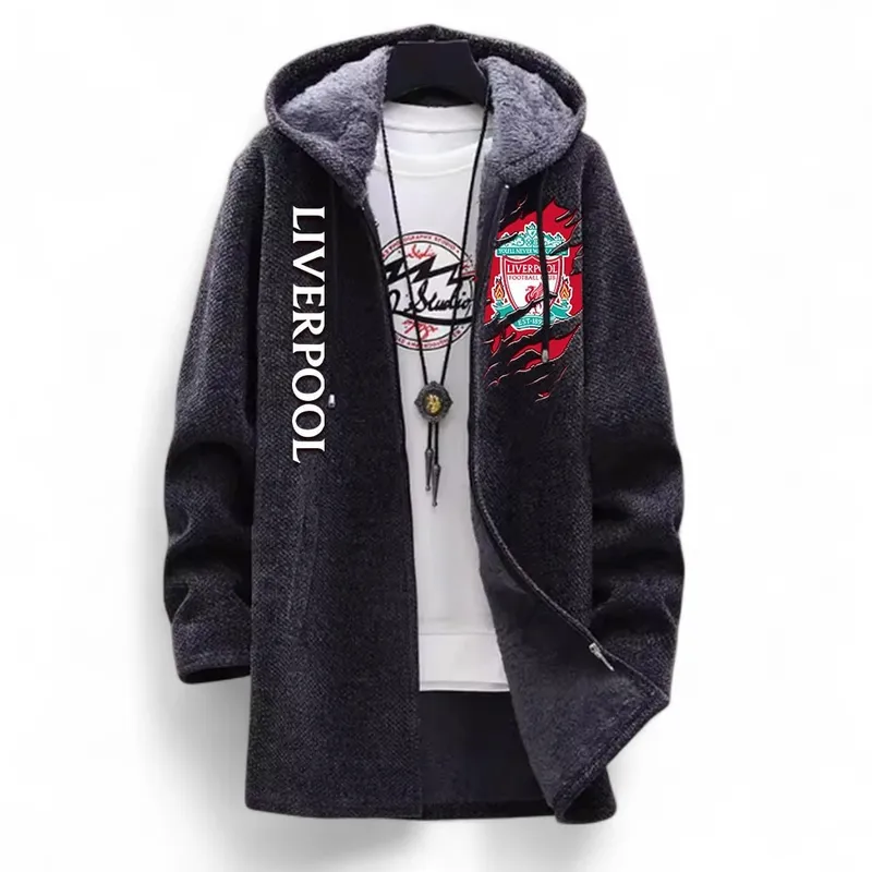 Loyal Red Supporters Fleece Windbreaker Jacket, Ultimate Fan Windbreaker EPL127 - Black - Image 2