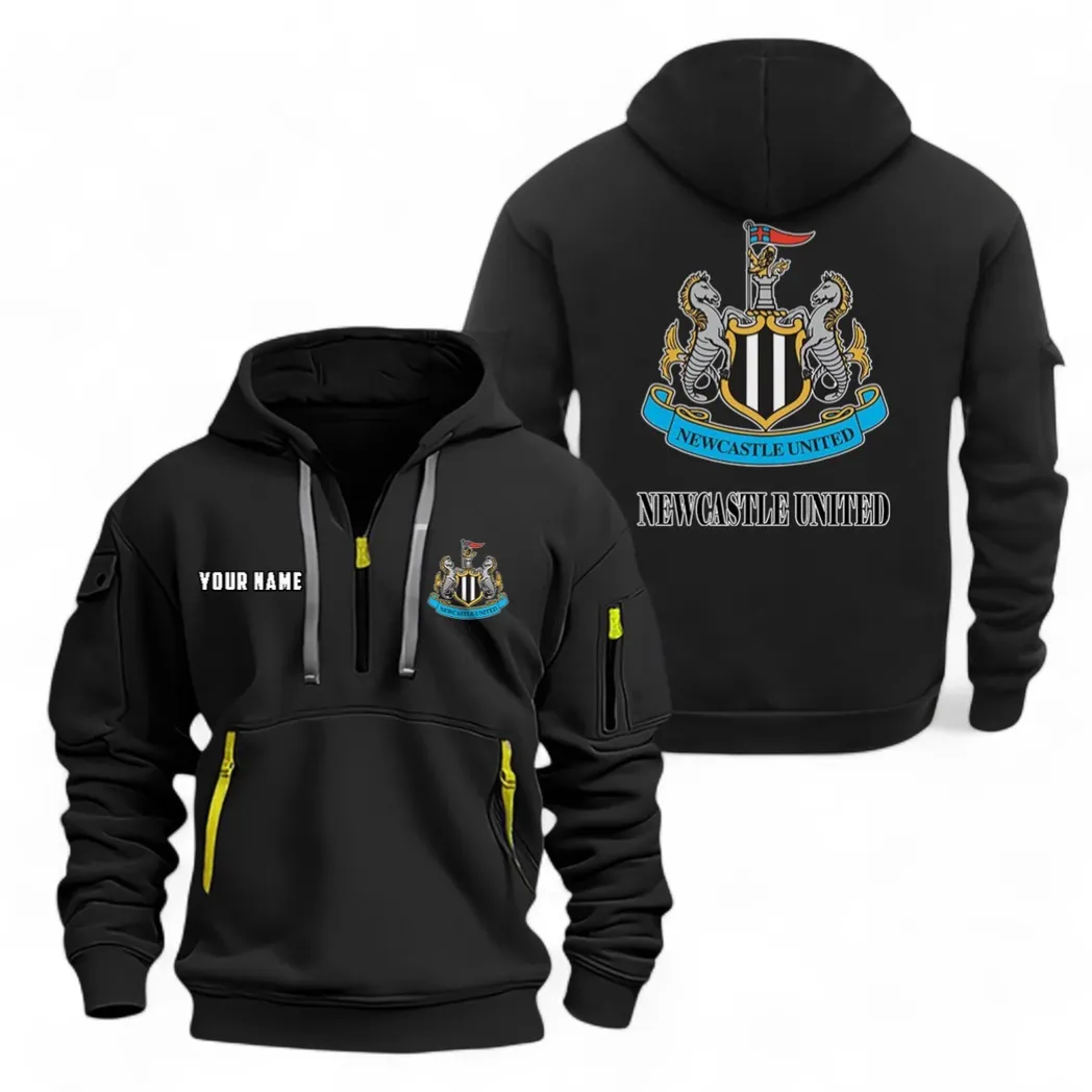 Loyal Stripes Hoodie Half Zipper, Athletic Fan Half-Zip Hoodie EPL104 - Black