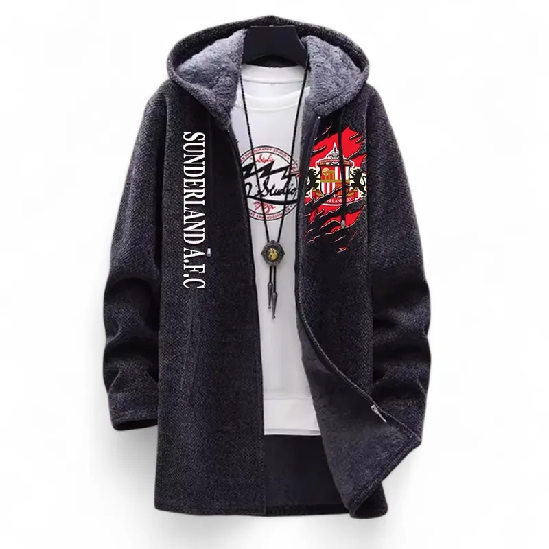 Loyal Support Crew Fleece Windbreaker Jacket, Stylish Fleece Windbreaker EPL127 - Black - Image 2