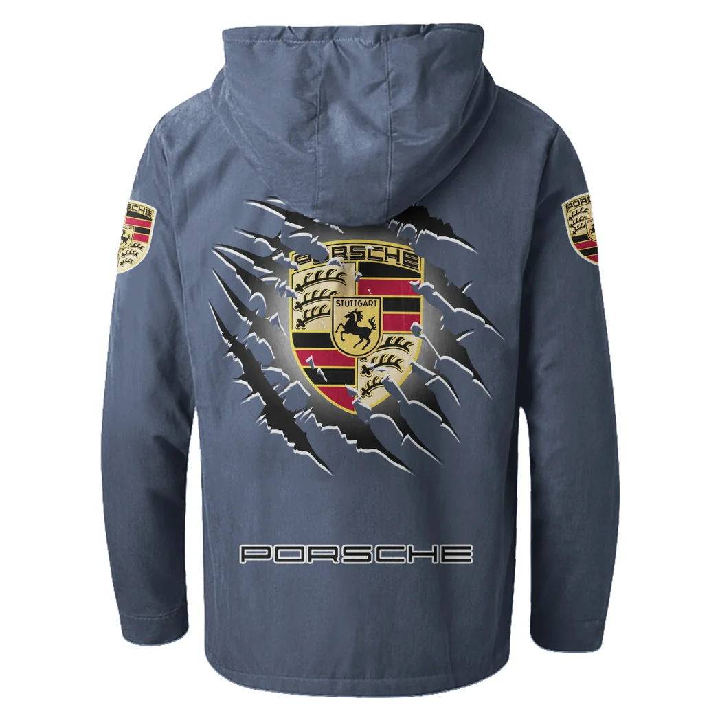 Luxury Coupe Flannel Hoodie, Road-Ready Flannel Hoodie HVN1327PO - Navy Blue - Image 4