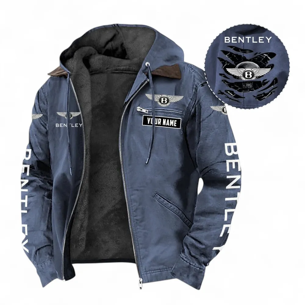 Luxury Sedan Hooded And Flannel Hoodie, Sporty Urban Comfort Hoodie For Car Lovers CAR391 - Navy Blue - Image 2