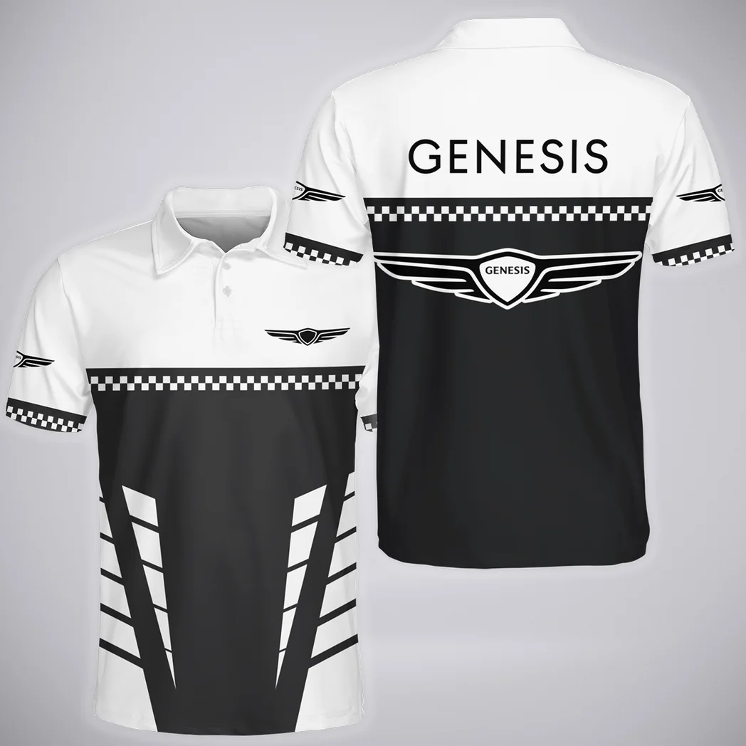 Luxury Sedan Polo Shirt Exclusive Logo, Sporty Everyday Button Shirt HVN1385GE - Image 2