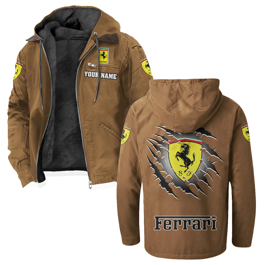 Luxury Speedster Flannel Hoodie, Urban Rider Flannel HVN1327FE - Camel - Image 2